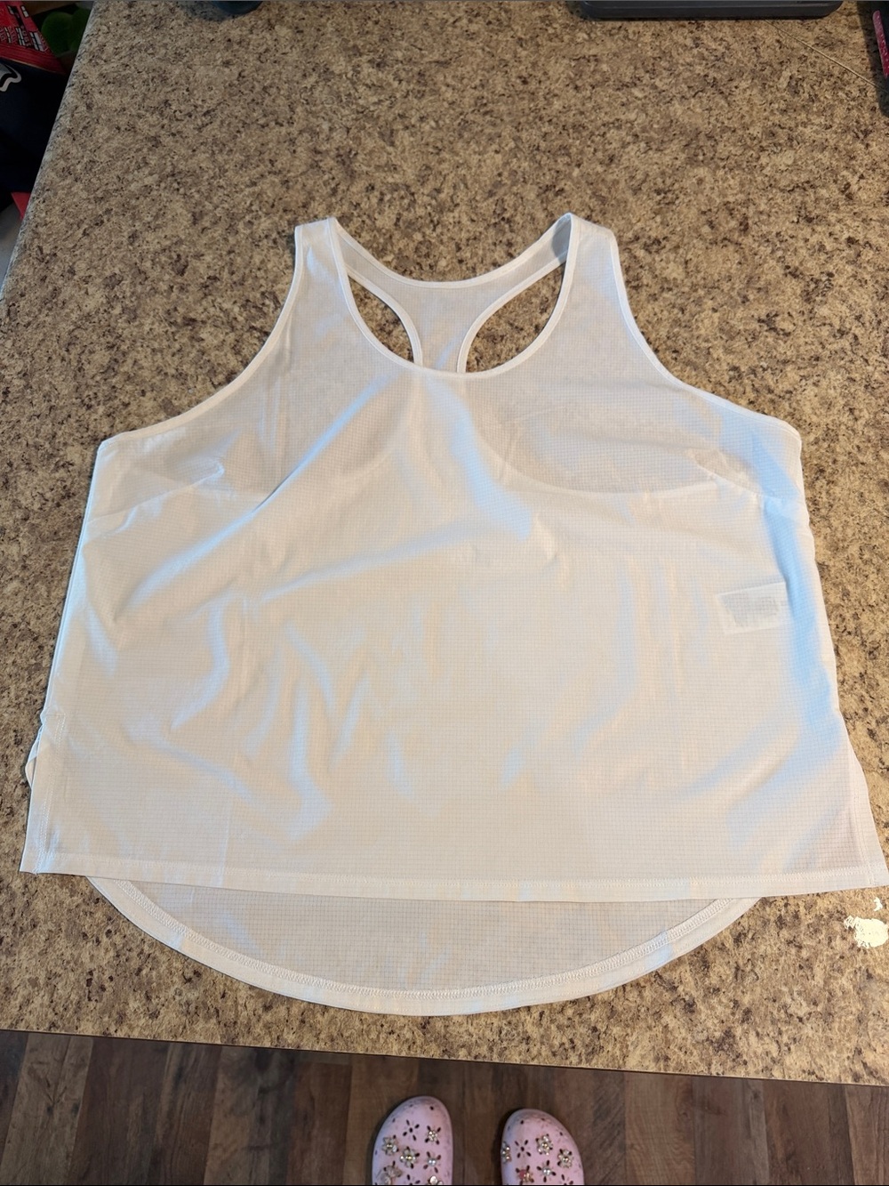 Athleta White Racerback Active Tank Top